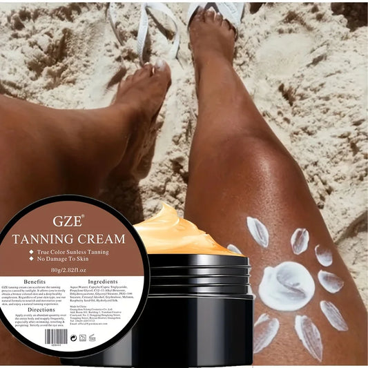 Crème Auto-Bronzante GZE – Bronzage Sans Soleil à l’Aspect Naturel pour Visage et Corps